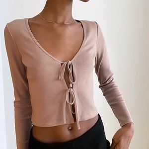 Wilfred Free Tie-Front Long Sleeve